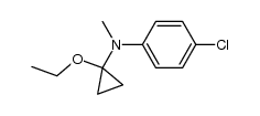 4-chloro-N-(1-ethoxycyclopropyl)-N-methylaniline结构式