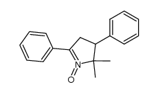 3,4-dihydro-2,2-dimetyl-3,5-diphenyl-2H-pyrrole-1-oxide Structure