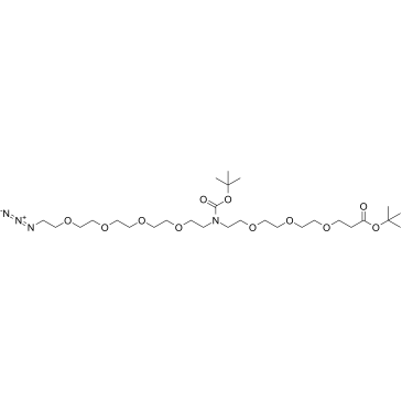 N-Azido-PEG4-N-Boc-N-PEG3-Boc Structure