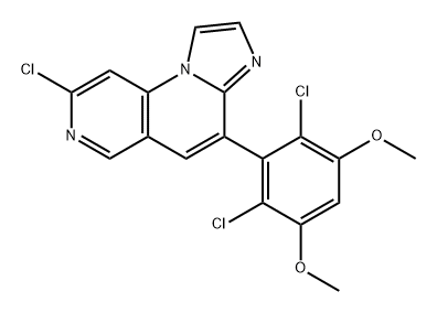 Imidazo[1,2-a][1,6]naphthyridine, 8-chloro-4-(2,6-dichloro-3,5-dimethoxyphenyl)- Structure