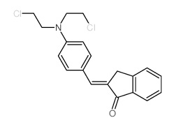 2-[[4-[bis(2-chloroethyl)amino]phenyl]methylidene]-3H-inden-1-one结构式