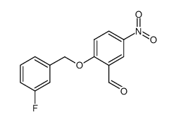 2-[(3-FLUOROBENZYL)OXY]-5-NITROBENZALDEHYDE结构式