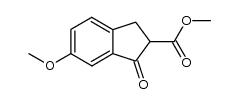 methyl 6-methoxy-1-oxo-2,3-dihydro-1H-indene-2-carboxylate结构式