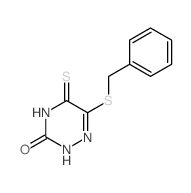 1,2,4-Triazin-3(2H)-one,4,5-dihydro-6-[(phenylmethyl)thio]-5-thioxo-结构式