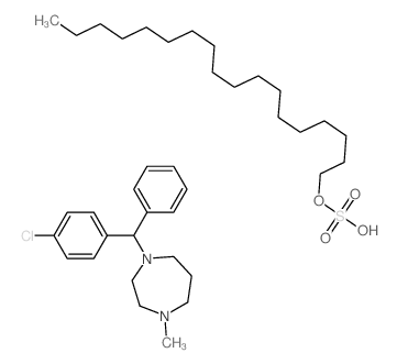 1-[(4-chlorophenyl)-phenyl-methyl]-4-methyl-1,4-diazepane; 1-sulfooxyoctadecane structure