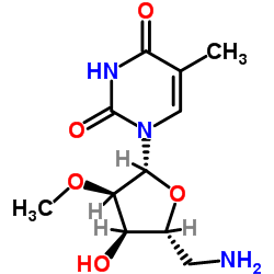 5'-Amino-5'-deoxy-5-methyl-2'-O-methyluridine Structure