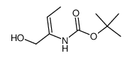 Carbamic acid, [(1Z)-1-(hydroxymethyl)-1-propenyl]-, 1,1-dimethylethyl ester Structure
