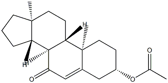 3β-Acetoxyandrosta-5-ene-7-one结构式