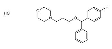 4-[3-[(4-fluorophenyl)-phenylmethoxy]propyl]morpholine,hydrochloride Structure