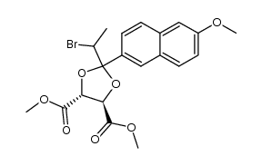 (4R,5R)-dimethyl 2-(1-bromoethyl)-2-(6-methoxynaphthalen-2-yl)-1,3-dioxolane-4,5-dicarboxylate结构式