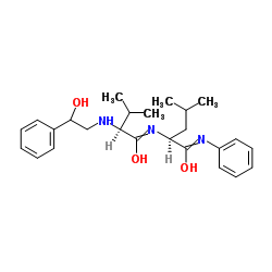 N-((RS)-2-Hydroxy-2-phenyl-ethyl)-Val-Leu-anilide结构式