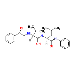 N-((RS)-2-Hydroxy-2-phenyl-ethyl)-Val-Leu-anilide structure