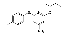 6-butan-2-yloxy-2-(4-methylphenyl)sulfanylpyrimidin-4-amine Structure