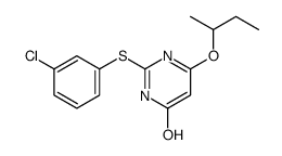 4-butan-2-yloxy-2-(3-chlorophenyl)sulfanyl-1H-pyrimidin-6-one结构式