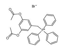 3,5-diacetoxybenzyl-(triphenyl)phosphonium bromide Structure