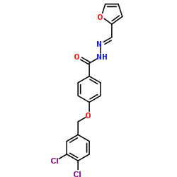 4-[(3,4-Dichlorobenzyl)oxy]-N'-[(E)-2-furylmethylene]benzohydrazide Structure