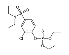 3-chloro-4-diethoxyphosphinothioyloxy-N,N-diethylbenzenesulfonamide结构式