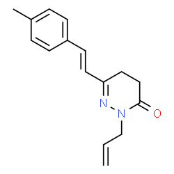 2-ALLYL-6-(4-METHYLSTYRYL)-4,5-DIHYDRO-3(2H)-PYRIDAZINONE结构式