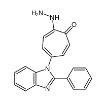 2-Hydrazino-5-(2-phenylbenzimidazolyl)tropone结构式