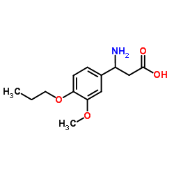 3-Amino-3-(3-methoxy-4-propoxyphenyl)propanoic acid结构式