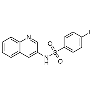 4-氟-N-(喹啉-3-基)苯磺酰胺结构式
