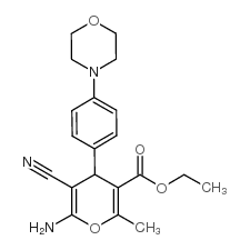 ETHYL 6-AMINO-5-CYANO-2-METHYL-4-(4-MORPHOLINOPHENYL)-4H-PYRAN-3-CARBOXYLATE structure