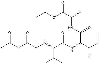 N-(2,4-Dioxopentyl)-L-Val-L-Ile-L-Ala-OEt结构式