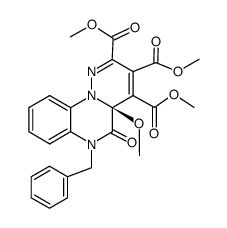 6-Benzyl-5,6-dihydro-4a-methoxy-5-oxo-4aH-pyridazino[1,6-a]quinoxaline-2,3,4-tricarboxylic acid trimethyl ester结构式
