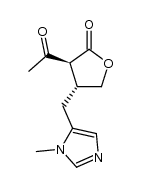 (3S)-3r-acetyl-4t-(3-methyl-3H-imidazol-4-ylmethyl)-dihydro-furan-2-one结构式