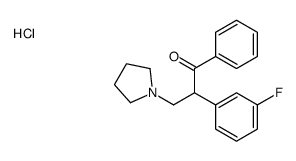 2-(3-fluorophenyl)-1-phenyl-3-pyrrolidin-1-ylpropan-1-one,hydrochloride结构式