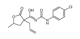 3-Allyl-N-[(4-chlorophenyl)carbamoyl]-5-methyl-2-oxotetrahydro-3- furancarboxamide结构式