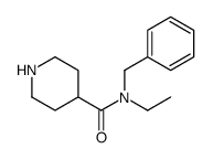 N-benzyl-N-ethylpiperidine-4-carboxamide结构式