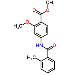 Methyl 2-methoxy-4-[(2-methylbenzoyl)amino]benzoate结构式