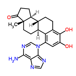 4-Hydroxy estrone 1-N3-Adenine Structure