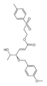 2-tosylethyl (4R,5S,E)-5-hydroxy-4-((4-methoxybenzyl)oxy)hex-2-enoate结构式