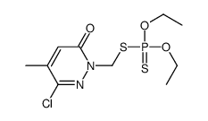 6-chloro-2-(diethoxyphosphinothioylsulfanylmethyl)-5-methylpyridazin-3-one结构式