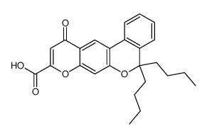 5,5-Dibutyl-11-oxo-5H,11H-6,8-dioxa-benzo[a]anthracene-9-carboxylic acid Structure