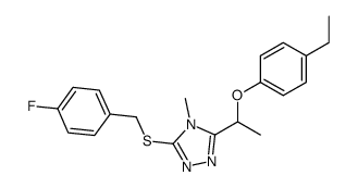 3-[1-(4-ethylphenoxy)ethyl]-5-[(4-fluorophenyl)methylsulfanyl]-4-methyl-1,2,4-triazole结构式