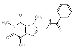 N-[(1,3,7-trimethyl-2,6-dioxo-purin-8-yl)methyl]benzamide structure