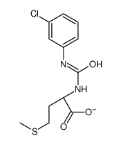 (2S)-2-{[(3-Chlorophenyl)carbamoyl]amino}-4-(methylsulfanyl)butan oate结构式