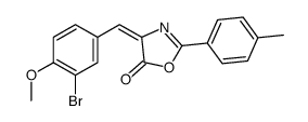 (4E)-4-[(3-bromo-4-methoxyphenyl)methylidene]-2-(4-methylphenyl)-1,3-oxazol-5-one结构式