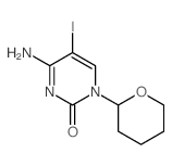 4-amino-5-iodo-1-(oxan-2-yl)pyrimidin-2-one结构式