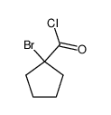 1-bromo-1-cyclopentanecarboxylic acid chloride Structure