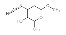 a-L-ribo-Hexopyranoside, methyl3-azido-2,3,6-trideoxy- (9CI) Structure