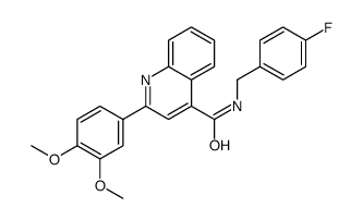 2-(3,4-dimethoxyphenyl)-N-[(4-fluorophenyl)methyl]quinoline-4-carboxamide Structure