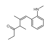 N-Methyl-2-(2,3-dimethyl-4-oxo-1-hexenyl)-anilin结构式