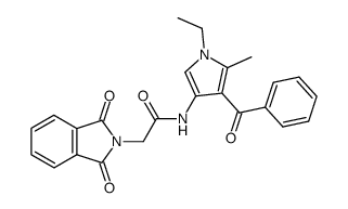 N-(4-Benzoyl-1-ethyl-5-methyl-1H-pyrrol-3-yl)-2-(1,3-dioxo-1,3-dihydro-isoindol-2-yl)-acetamide Structure