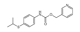 pyridin-3-ylmethyl N-(4-propan-2-ylsulfanylphenyl)carbamate结构式