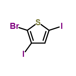 2-Bromo-3,5-diiodothiophene Structure