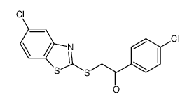 Ethanone, 2-[(5-chloro-2-benzothiazolyl)thio]-1-(4-chlorophenyl)- (9CI) structure